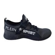 Plein Sport Blå Indaco Polyester Carter Sneakers Skor Black, Herr