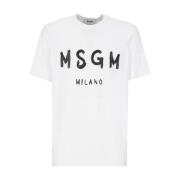 Msgm T-shirt White, Herr