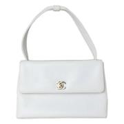 Chanel Vintage Vit läder Chanel väska White, Dam