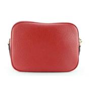 Gucci Vintage Röd Tyg Crossbody Väska Red, Dam