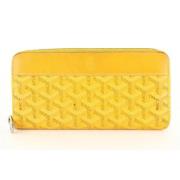 Goyard Vintage Vintage Läder Liten Plånbok Yellow, Dam