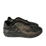 Prada Vintage Pre-owned Canvas sneakers Black, Herr