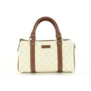 Gucci Vintage Vintage Läder Gucci Väska Beige, Dam