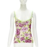 Dolce & Gabbana Pre-owned Pre-owned Polyester toppar Pink, Dam
