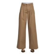 Jejia Wide Trousers Brown, Dam