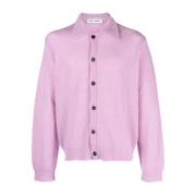 Our Legacy Alpaca Candyfloss Polo Cardigan Pink, Herr