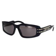 Dior Modernt och elegant geometriska solglasögon Black, Unisex