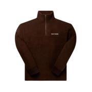 Daily Paper Fleece Jumper med kvart dragkedja Brown, Herr