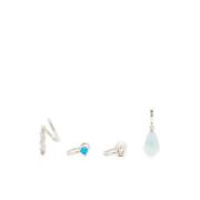 Panconesi Blå Acqua Piercing Set - Exklusiva smycken för kvinnor Blue,...