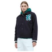 Aries Klassisk Ull Varsity Jacka Black, Herr