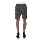 40Weft Cargo Linne Bermuda Shorts Green, Herr