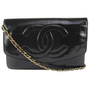 Chanel Vintage Begagnad Axelväska Black, Dam