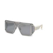 Philipp Plein Total Shiny Palladium Solglasögon Gray, Unisex