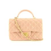 Chanel Vintage Beige Tyg Vintage Chanel Väska Beige, Dam