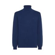 Sun68 Kliska Turtleneck Tröjor Blue, Herr