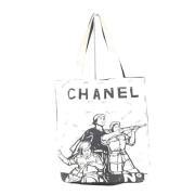 Chanel Vintage Pre-owned Tyg chanel-vskor White, Dam