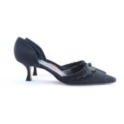 Manolo Blahnik Pre-owned Pre-owned Satin klackskor Black, Dam