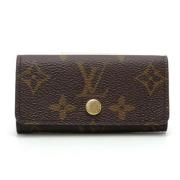 Louis Vuitton Vintage Pre-owned Belagd canvas nyckelhllare Brown, Dam