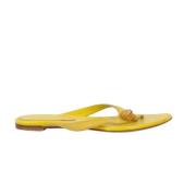 Alexander McQueen Pre-owned Pre-owned Läder sandaler Yellow, Dam