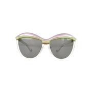 Dior Vintage Pre-owned Metall solglasgon Gray, Dam