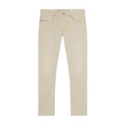 Dondup Slim-fit Jeans för Män Beige, Herr