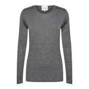 My Essential Wardrobe Long Sleeve Tops Gray, Dam