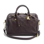 Louis Vuitton Vintage Förägande Brun Canvas Speedy Väska Brown, Dam