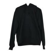 Adidas Avslappnad passform bomullshoodie med broderad logotyp Black, D...