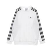 Adidas 3-Stripes Crewneck Sweatshirt White, Herr
