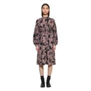 Antik Batik Midi Dresses Purple, Dam