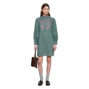 Antik Batik Short Dresses Green, Dam