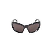 Balenciaga Wrap D-Frame solglasögon Black, Unisex