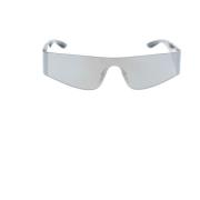 Balenciaga Bb0041S 002 Solglasögon med full lins Gray, Unisex