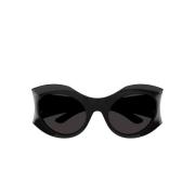 Balenciaga Damfjärilsolglasögon med acetatram Black, Dam