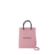 Balenciaga Stilfull kalvskinnshandväska för kvinnor Pink, Dam