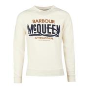Barbour Tränings T-shirt, Crew Neck Design White, Herr