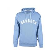 Barbour Blå Action Hoodie med Logo Applique Blue, Herr