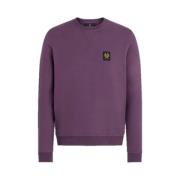 Belstaff Klassisk Dark Garnet Sweatshirt med Bouclé Bomull Purple, Her...
