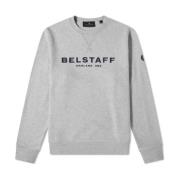 Belstaff Herr Bouclé Bomullssweatshirt Gray, Herr