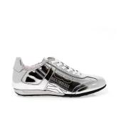 Bikkembergs Silver Läder Sneakers för Kvinnor Gray, Dam