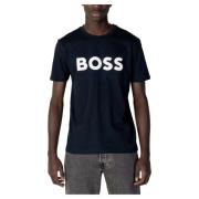 Boss Herr Jersey Thinking T-Shirt Blue, Herr