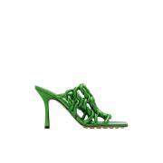 Bottega Veneta Stretch heeled mules Green, Dam