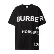 Burberry Svarta T-shirts och Polos Black, Dam