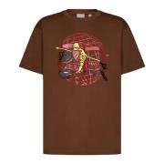 Burberry Brun Equestrian Knight Grafisk T-shirt eller Polo Brown, Herr