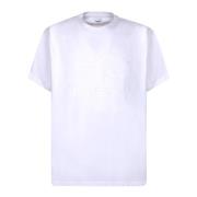 Burberry Vit Bomull T-shirt med Präglad Logotyp White, Herr