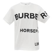 Burberry Oversized Signature-Print T-Shirt White, Herr
