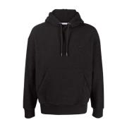 Calvin Klein Svart Boucle Bomullsblandad Hoodie för Män Black, Herr