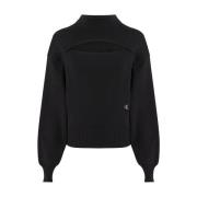Calvin Klein Svarta Tröjor med Mjuk Passform och Stilfull Design Black...