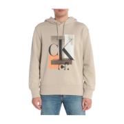 Calvin Klein Connected Layer Sweatshirt Beige, Herr