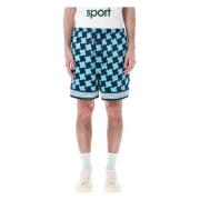 Casablanca Silkes Pool Tile Shorts Ss23 Blue, Herr